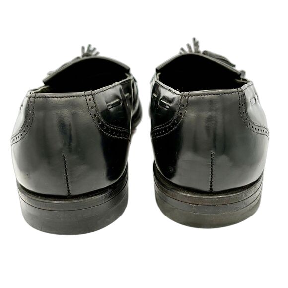 Vintage Stafford Comfort Plus Wingtip Tassel Black Leather Loafers Men\'s 9 D/B main image 6